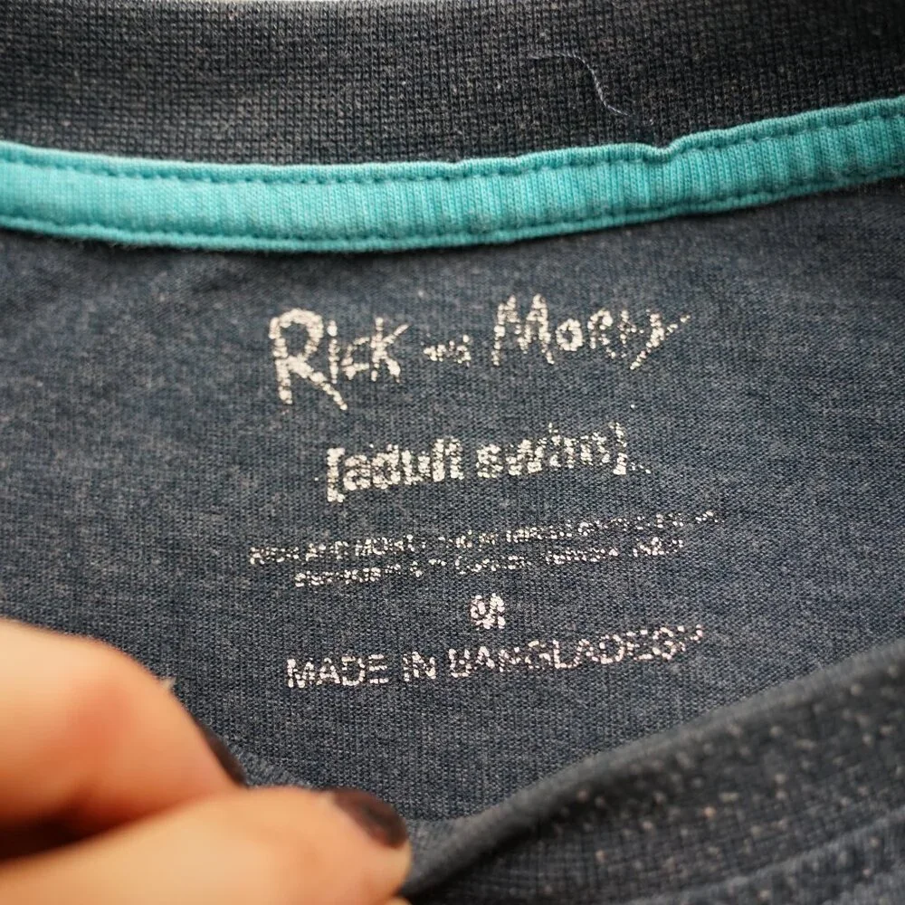 Mens Rick & Morty Adult Swim T-Shirt, Size Medium